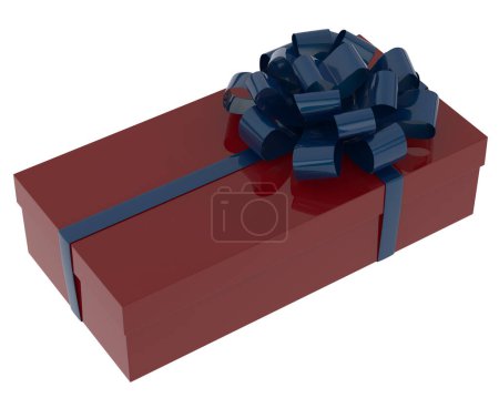 Foto de Caja de regalo aislada en el fondo. 3d representación, ilustración - Imagen libre de derechos