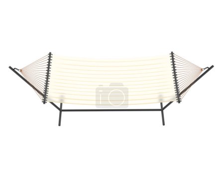 Photo for Hammock isolated on background. 3d rendering - illustration - Royalty Free Image