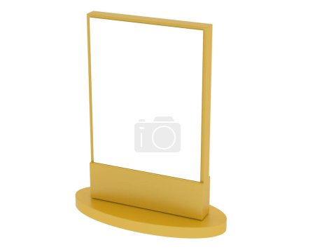 Photo for Led single sign isolated. 3d rendering - illustration - Royalty Free Image