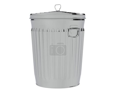 Photo for Trash bin isolated on white background - Royalty Free Image