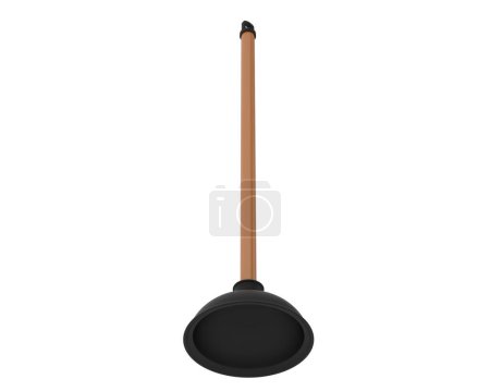 Photo for Plunger isolated on background. 3d rendering - illustration - Royalty Free Image
