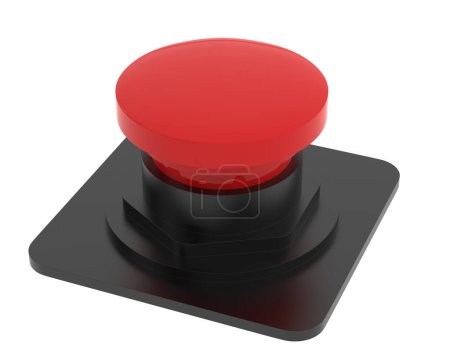 Photo for 3d rendering illustration. red button - Royalty Free Image