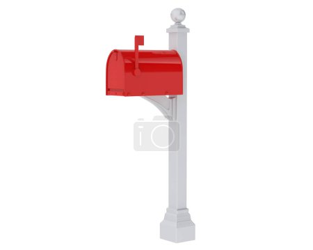 Photo for Residential Mailbox isolated on white background - Royalty Free Image