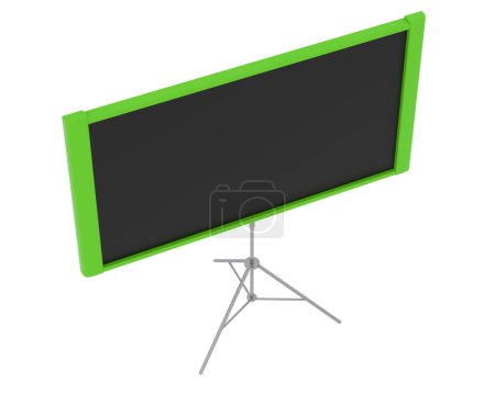 Photo for Screen projector stand isolated on background. 3d rendering, illustration - Royalty Free Image