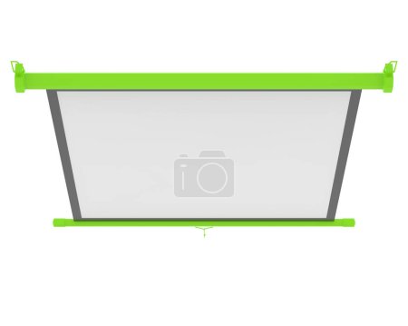 Photo for Screen projector stand isolated on background. 3d rendering, illustration - Royalty Free Image