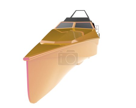 Photo for Speedboat isolated on background. 3d rendering - illustration - Royalty Free Image
