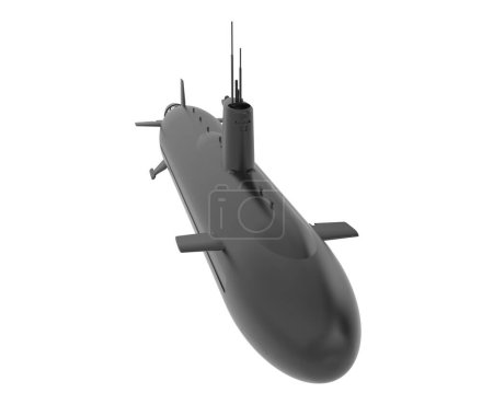 Foto de Submarino aislado sobre fondo blanco - Imagen libre de derechos