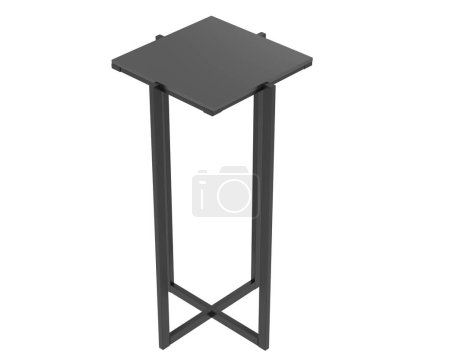 Photo for Promotional table isolated on grey background. 3d rendering - illustration - Royalty Free Image
