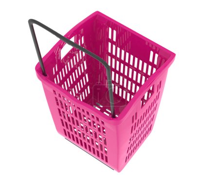 Photo for Shopping basket isolated on white background - Royalty Free Image