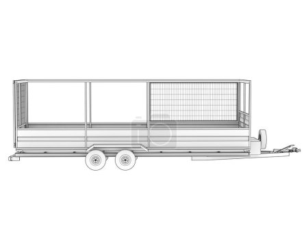 Téléchargez les photos : Dépannage de camion, illustration de rendu 3d. service de transport - en image libre de droit