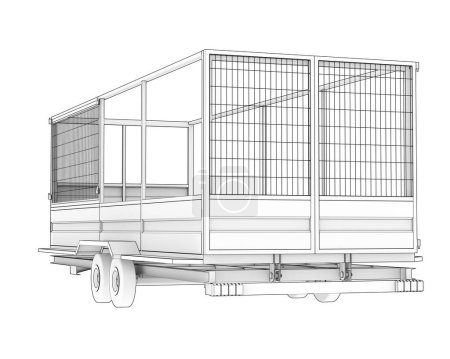Téléchargez les photos : Dépannage de camion, illustration de rendu 3d. service de transport - en image libre de droit