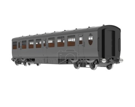 Photo for Train wagon isolated on white background - Royalty Free Image