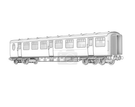 Foto de Vagón de tren aislado sobre fondo blanco - Imagen libre de derechos