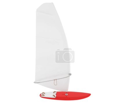 Foto de 3d de tabla de windsurf aislado sobre fondo blanco - Imagen libre de derechos