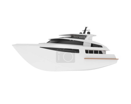 Photo for 3d luxury yacht isolated on white background - Royalty Free Image
