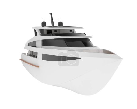 Photo for 3d luxury yacht isolated on white background - Royalty Free Image