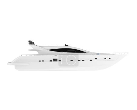 Photo for 3d yacht isolated on white background - Royalty Free Image