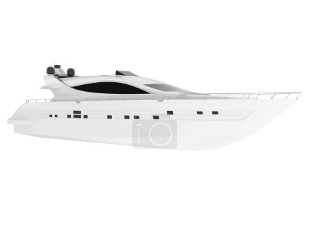 Photo for 3d yacht isolated on white background - Royalty Free Image