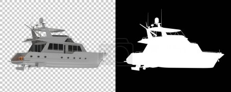 Photo for Rich super yachts isolated on white background - Royalty Free Image