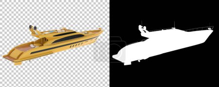 Téléchargez les photos : Deux modèles 3D de super yachts isolés sur fond blanc - en image libre de droit