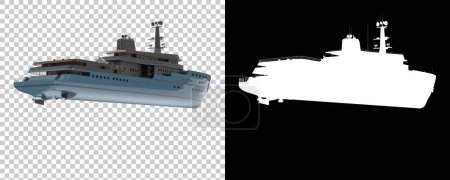 Téléchargez les photos : Deux grands Mega yachts isolés sur fond blanc - en image libre de droit