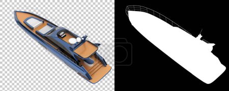 Foto de Dos modelos 3d de super yates de lujo aislados sobre fondo blanco - Imagen libre de derechos