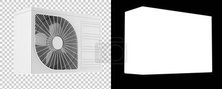 Photo for 3d models of ac. air conditioner ventilators isolated on white background - Royalty Free Image