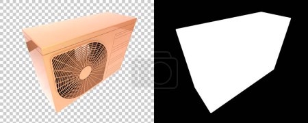 Téléchargez les photos : Modèles 3D de ac. ventilateurs climatiseur isolé sur fond blanc - en image libre de droit