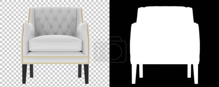 Photo for 3d color render illustration of armchair - Royalty Free Image