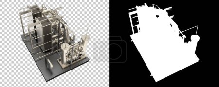 Photo for Assembly Construction isolated on background. 3d rendering - illustration - Royalty Free Image