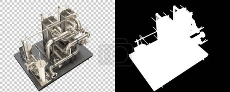 Photo for Assembly Construction isolated on background. 3d rendering - illustration - Royalty Free Image