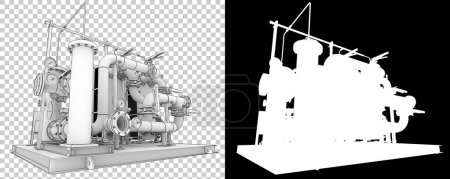 Téléchargez les photos : Assembly Construction isolated on background. 3d rendering - illustration - en image libre de droit