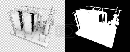 Téléchargez les photos : Assembly Construction isolated on background. 3d rendering - illustration - en image libre de droit