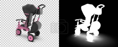 Photo for Baby strollers 3d illustration on transparent background - Royalty Free Image