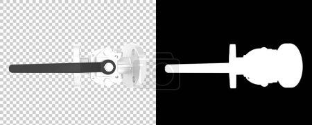 Photo for Ball valve isolated on white background. 3d rendering - illustration - Royalty Free Image