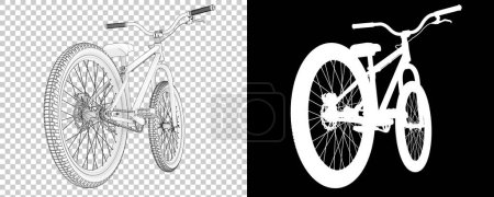 Foto de Bicicleta bmx moderna sobre fondo blanco - Imagen libre de derechos