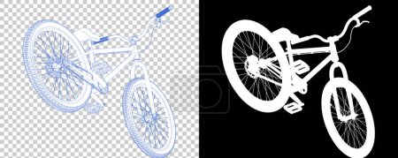 Photo for Modern bmx bicycle on white background - Royalty Free Image