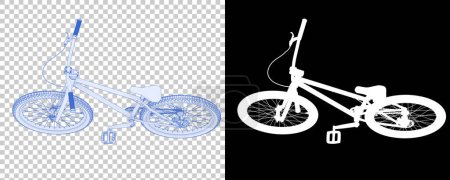 Téléchargez les photos : Vélo bmx moderne sur fond blanc - en image libre de droit