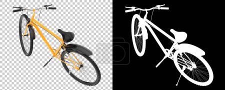 Photo for Bicycle isolated on white and black background. 3d rendering - illustration - Royalty Free Image