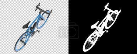 Foto de Bicicleta aislada sobre fondo blanco y negro. representación 3d - ilustración - Imagen libre de derechos