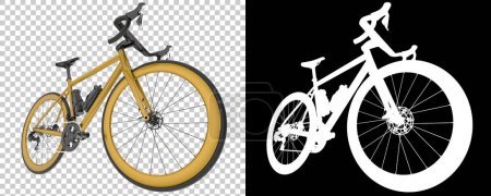Téléchargez les photos : Vélo isolé sur fond blanc et noir. rendu 3d - illustration - en image libre de droit