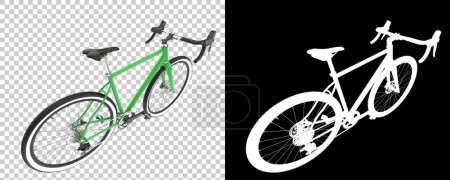Téléchargez les photos : Vélo isolé sur fond blanc et noir. rendu 3d - illustration - en image libre de droit