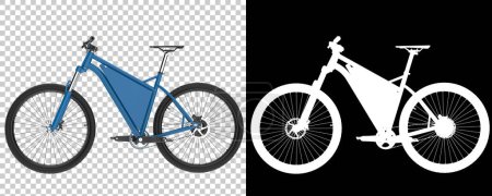 Photo for Bicycle isolated on white and black background. 3d rendering - illustration - Royalty Free Image