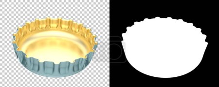 Photo for Beer cap realistic illustration isolated on white - Royalty Free Image