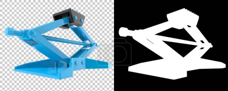 Photo for Car jack isolated. 3d rendering - illustration - Royalty Free Image