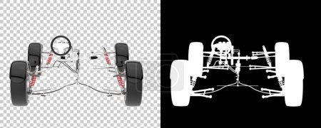Photo for Car suspension kit. 3d rendering - illustration - Royalty Free Image