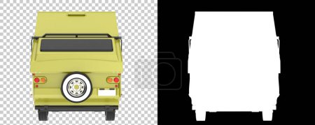 Photo for Caravan camper isolated on background. 3d rendering - illustration - Royalty Free Image