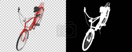 Photo for Classic bicycle isolated on white background. 3d rendering - illustration - Royalty Free Image