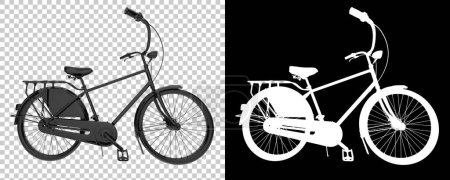 Foto de Bicicleta clásica aislada sobre fondo blanco. representación 3d - ilustración - Imagen libre de derechos
