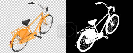 Photo for Classic bicycle isolated on white background. 3d rendering - illustration - Royalty Free Image